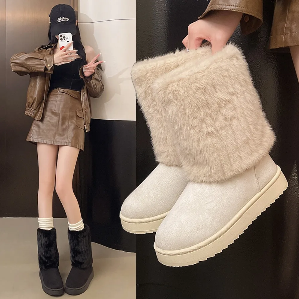 Women's Flat Moccasin Winter Boots 2025 New Fashion Over-the-Knee High-Tops with Faux Fur Lining for Tall Sizes
Women's Flat Moccasin Winter Boots 2025 New Fashion Over-the-Knee High-Tops with Faux Fur Lining for Tall Sizes
