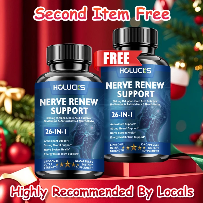 HOLUCKS 26-in-1 Nerve Renew Capsules, with Multivitamin Blend, Support Nerve Function, Energy Metabolism & Antioxidant Defense
HOLUCKS 26-in-1 Nerve Renew Capsules, with Multivitamin Blend, Support Nerve Function, Energy Metabolism & Antioxidant Defense