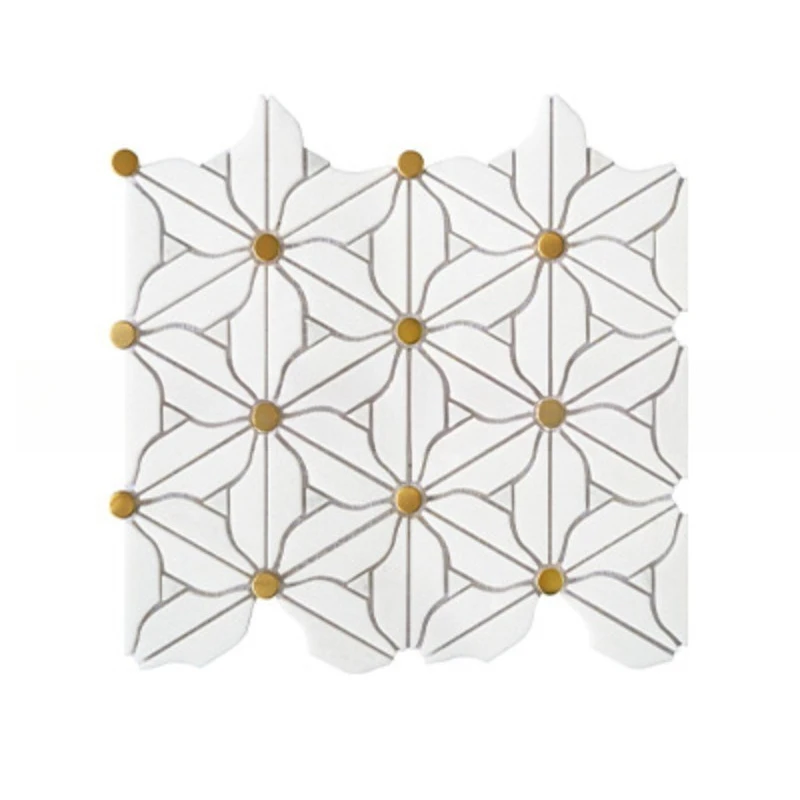 Flower marble mosaic parquet French light luxury bathroom kitchen interior wall tiles
Flower marble mosaic parquet French light luxury bathroom kitchen interior wall tiles