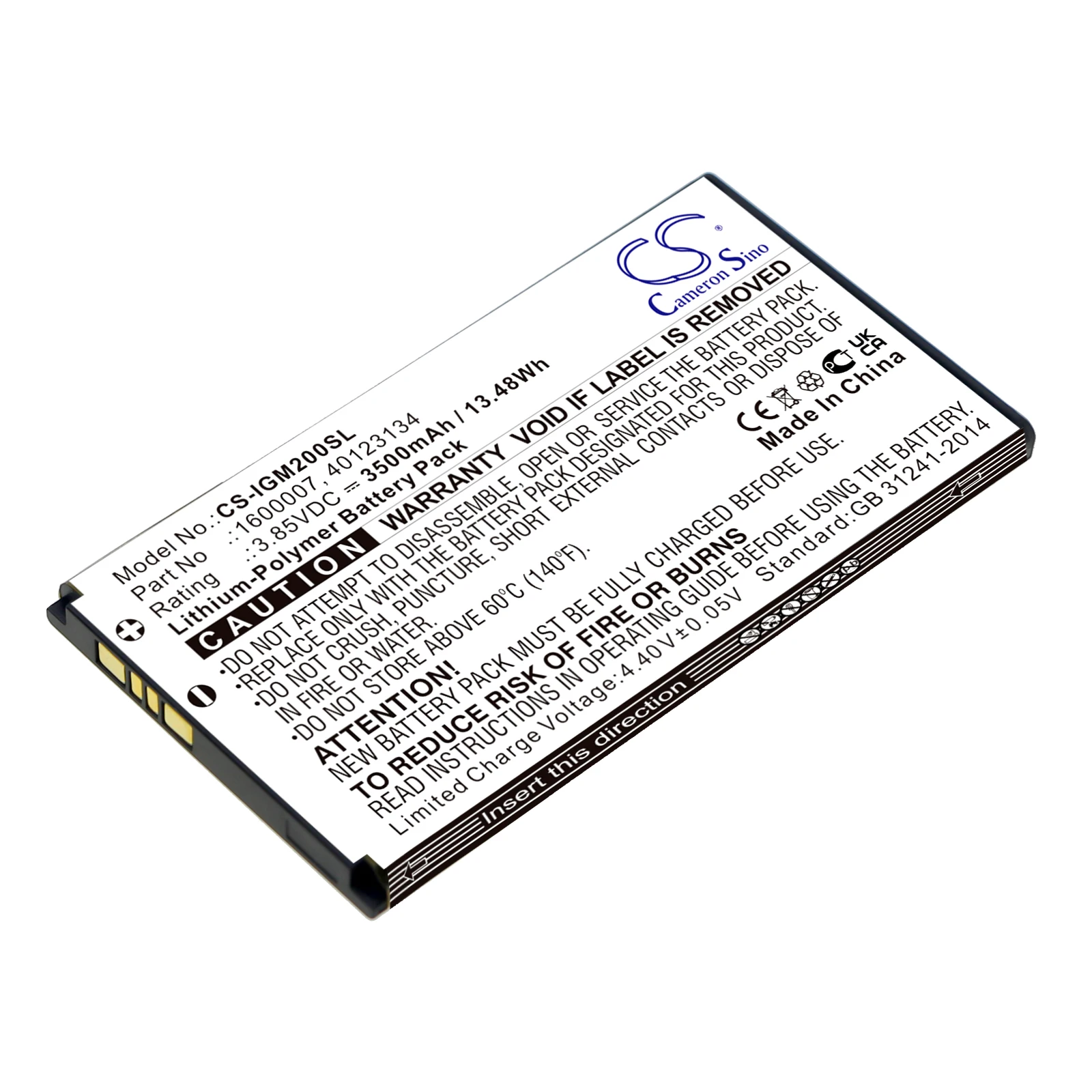 Li-Polymer Hotspot Battery for Inseego, 3.85V, 3500mAh, Compatible Models: 5G Mifi M2000, 5G Mifi M2100, M2000, M2100, M3000
Li-Polymer Hotspot Battery for Inseego, 3.85V, 3500mAh, Compatible Models: 5G Mifi M2000, 5G Mifi M2100, M2000, M2100, M3000