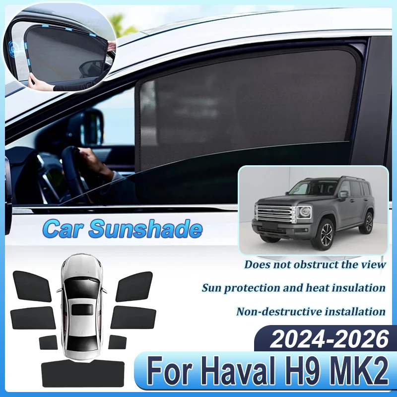 Магнитные солнцезащитные шторки для Haval H9 MK2 (2024-2026) – Аксессуары для кузова, теплоизоляционные сетчатые шторки на окна, автозапчасть
Магнитные солнцезащитные шторки для Haval H9 MK2 (2024-2026) – Аксессуары для кузова, теплоизоляционные сетчатые шторки на окна, автозапчасть