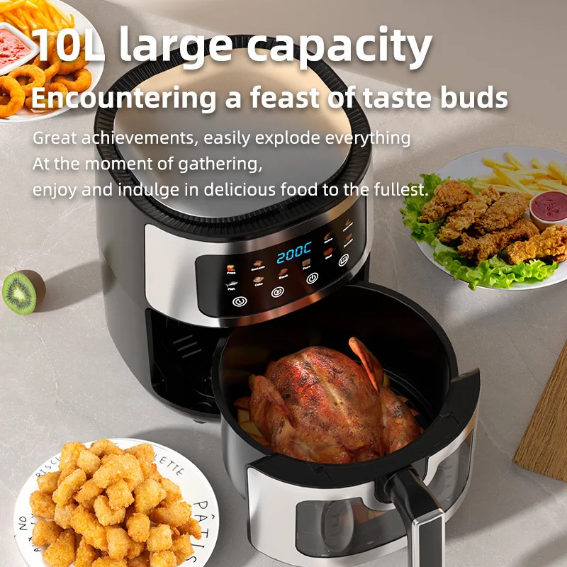 Metal Electric Air Fryer 8L Capacity Touch Control Overheat Protection Outdoor RV Household Hotel
Metal Electric Air Fryer 8L Capacity Touch Control Overheat Protection Outdoor RV Household Hotel