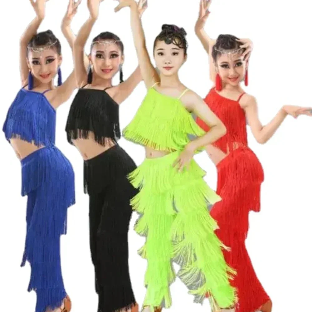 Kids Latin Dance Costumes Ballroom Plus Size Fringe Tassel Dress Pants Girls Sequin Salsa Samba Children Stage Outfits Costume
Kids Latin Dance Costumes Ballroom Plus Size Fringe Tassel Dress Pants Girls Sequin Salsa Samba Children Stage Outfits Costume