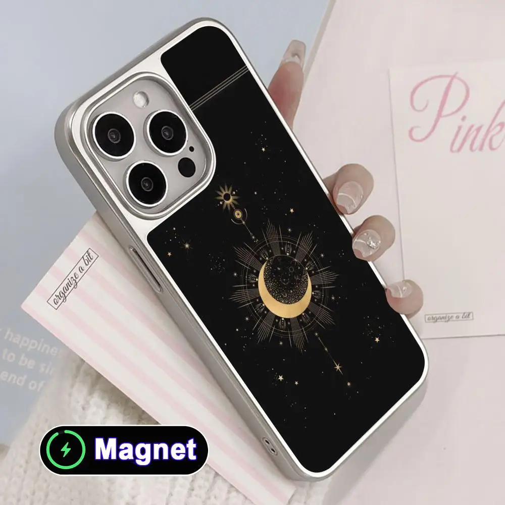 Sun Moon Phone Case for iPhone 17 16 15 14 13 12 11 Air Pro Max Plus Electroplated Silver Magsafe Cover
Sun Moon Phone Case for iPhone 17 16 15 14 13 12 11 Air Pro Max Plus Electroplated Silver Magsafe Cover