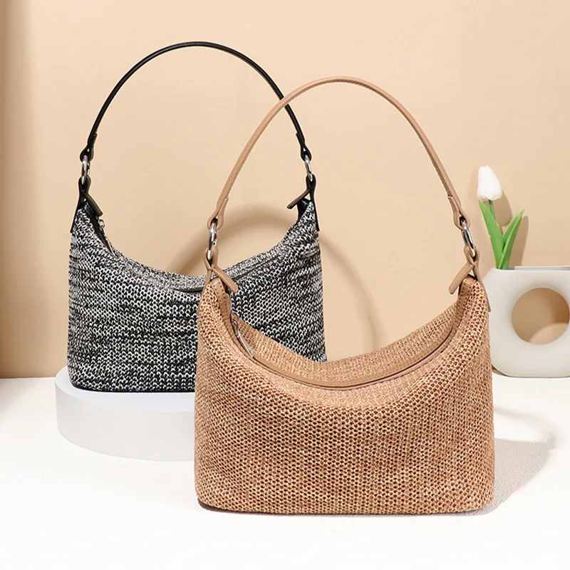 Summer women's high-quality fashionable large capacity braided tote bag portable multifunctional one-shoulder bag armpit wallet
Summer women's high-quality fashionable large capacity braided tote bag portable multifunctional one-shoulder bag armpit wallet