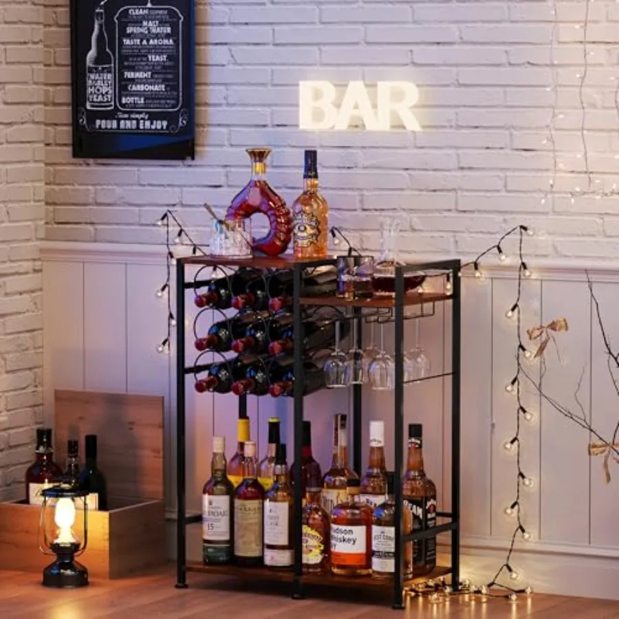 Freestanding Liquor Stand with 9-Bottle for Home Bar, Versatile Wine Rack Freestanding Floor with Glass Holder and Fences, Mini
Freestanding Liquor Stand with 9-Bottle for Home Bar, Versatile Wine Rack Freestanding Floor with Glass Holder and Fences, Mini