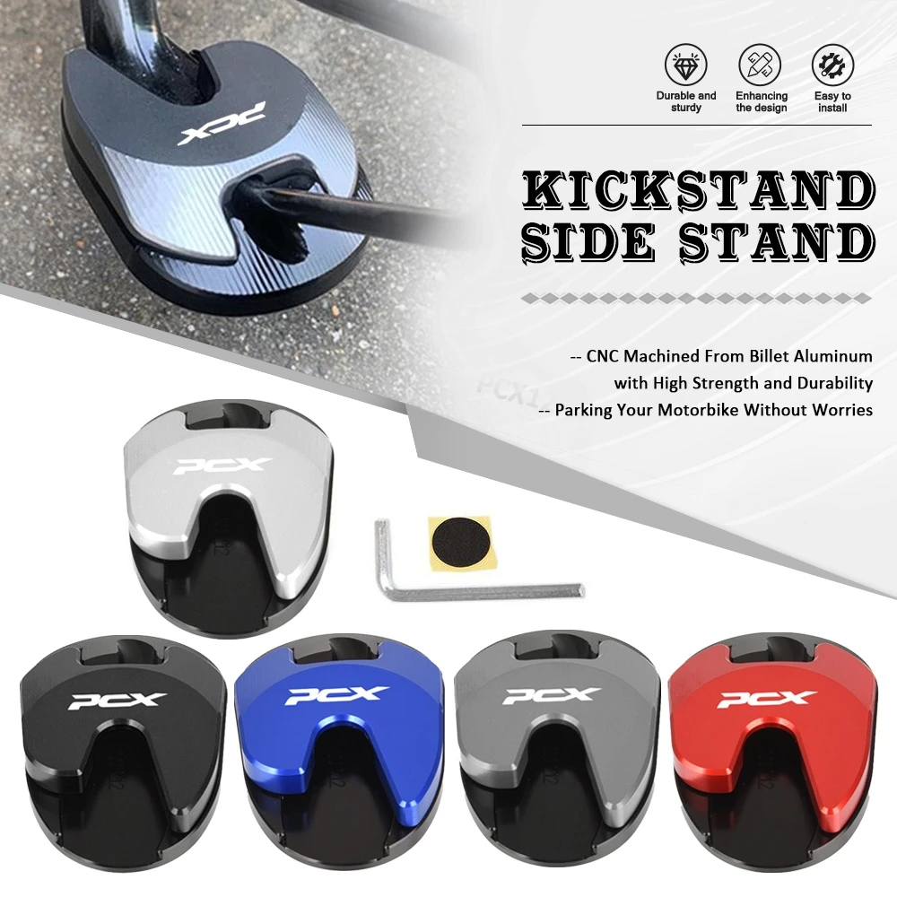 For HONDA PCX160 ADV150 PCX125 PCX150 PCX 160 150 Motorcycle Accessories Kickstand Side Stand Extension Enlarger Plate 2023 2022
For HONDA PCX160 ADV150 PCX125 PCX150 PCX 160 150 Motorcycle Accessories Kickstand Side Stand Extension Enlarger Plate 2023 2022