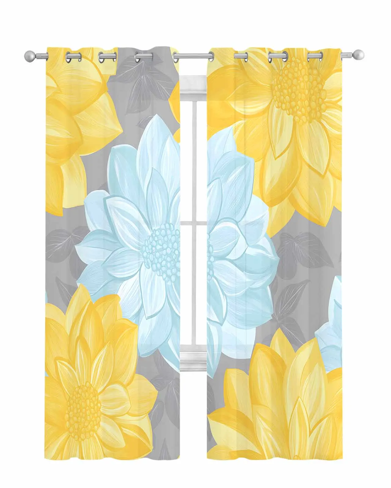 Vintage Yellow Grey Flower Sheer Curtains For Living Room Window Transparent Voile Tulle Curtain Cortinas Drapes Home Decor
Vintage Yellow Grey Flower Sheer Curtains For Living Room Window Transparent Voile Tulle Curtain Cortinas Drapes Home Decor