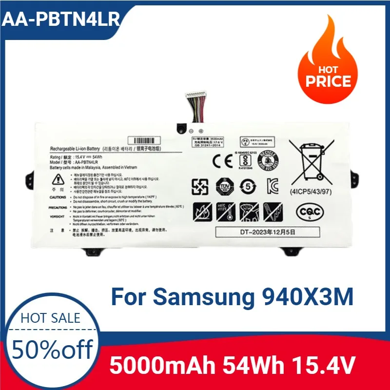 New 15.4V 54Wh AA-PBTN4LR Laptop Battery For Samsung 940X3M 940X5M 940X5N AA-PBTN4LR-05 BA43-00386A PBTN4LR
New 15.4V 54Wh AA-PBTN4LR Laptop Battery For Samsung 940X3M 940X5M 940X5N AA-PBTN4LR-05 BA43-00386A PBTN4LR