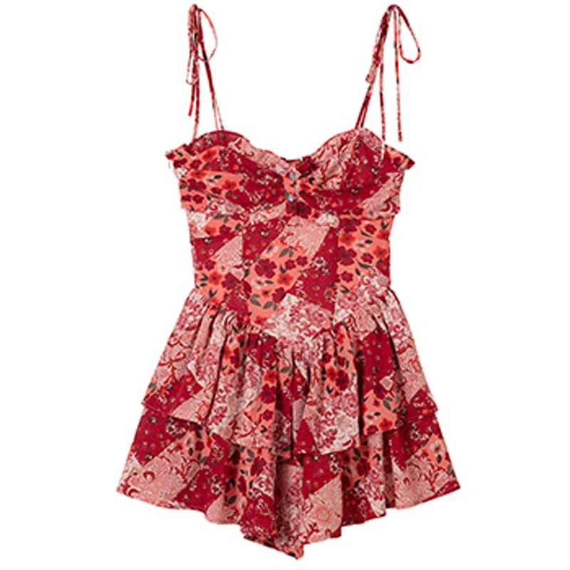 French Retro Red Floral Printed Sling dress Women Summer New Slim Waist Irregular Suspender Dresses Female s294
French Retro Red Floral Printed Sling dress Women Summer New Slim Waist Irregular Suspender Dresses Female s294