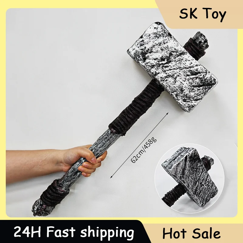 62cm Primitive Man Hammer PU Material Toy Model Cosplay Prop Safety Simulation Soft Rubber Outdoor Toys Festival Role-playing
62cm Primitive Man Hammer PU Material Toy Model Cosplay Prop Safety Simulation Soft Rubber Outdoor Toys Festival Role-playing