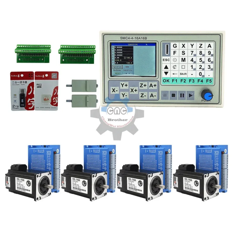SMC4-4Axis Offline Controller Kit CNC Motion Control System With NEMA23 Hybrid Stepper Motor 2.2NM Closed Loop Motor
SMC4-4Axis Offline Controller Kit CNC Motion Control System With NEMA23 Hybrid Stepper Motor 2.2NM Closed Loop Motor