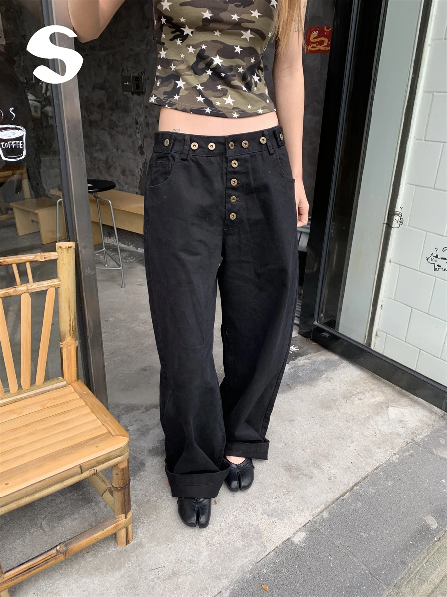 Washed Loose Wide Leg Jeans High Waist Button Fly Casual Denim Pants Women's Loose Fit Comfortable All Season Deep Color
Washed Loose Wide Leg Jeans High Waist Button Fly Casual Denim Pants Women's Loose Fit Comfortable All Season Deep Color