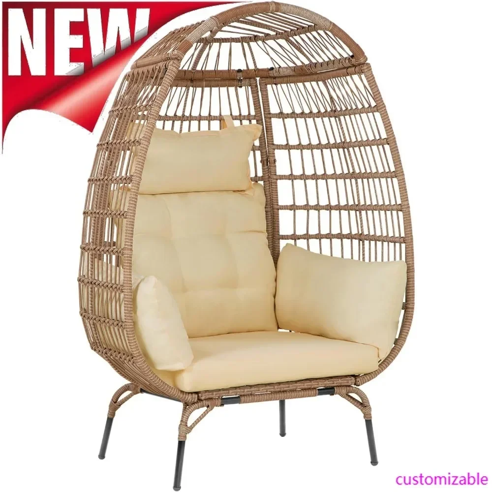 Модное уличное кресло-яйцо, увеличенное, из ротанга PE, всепогодное, выдерживает нагрузку до 160 кг
Модное уличное кресло-яйцо, увеличенное, из ротанга PE, всепогодное, выдерживает нагрузку до 160 кг