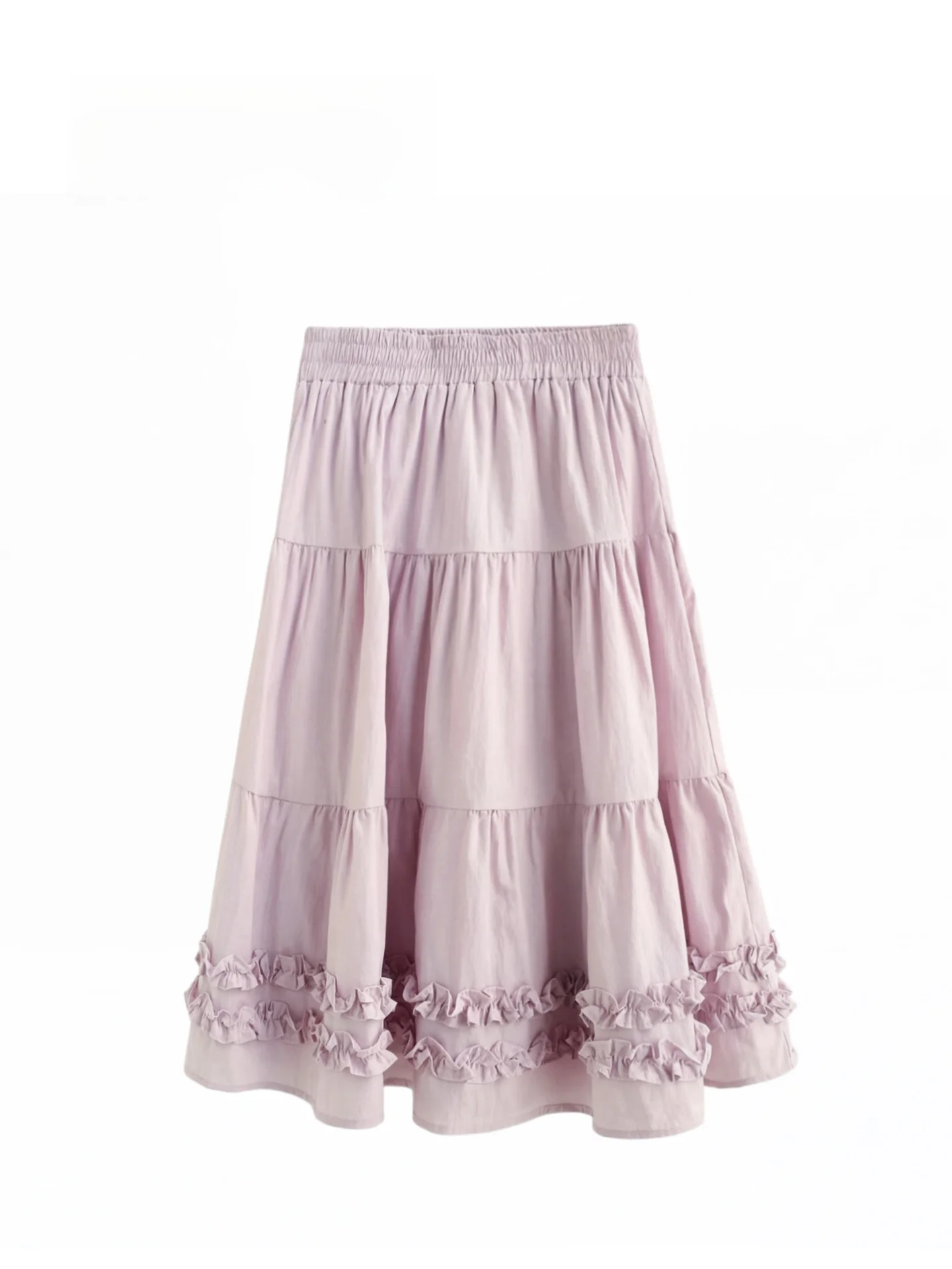 Sweet Girl High Waist Midi Skirt with Wood Grain Ruffle Korean Style Commute A-Line Skirt Polyester No Stretch
Sweet Girl High Waist Midi Skirt with Wood Grain Ruffle Korean Style Commute A-Line Skirt Polyester No Stretch