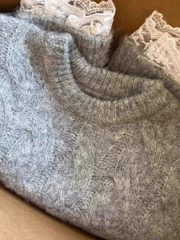 Korean Style Sweet Soft Grey Oversized Knit Sweater Women's Autumn Winter Fashion Anti-Aging Comfortable Versatile Lazy Knitt...
Korean Style Sweet Soft Grey Oversized Knit Sweater Women's Autumn Winter Fashion Anti-Aging Comfortable Versatile Lazy Knitt...
