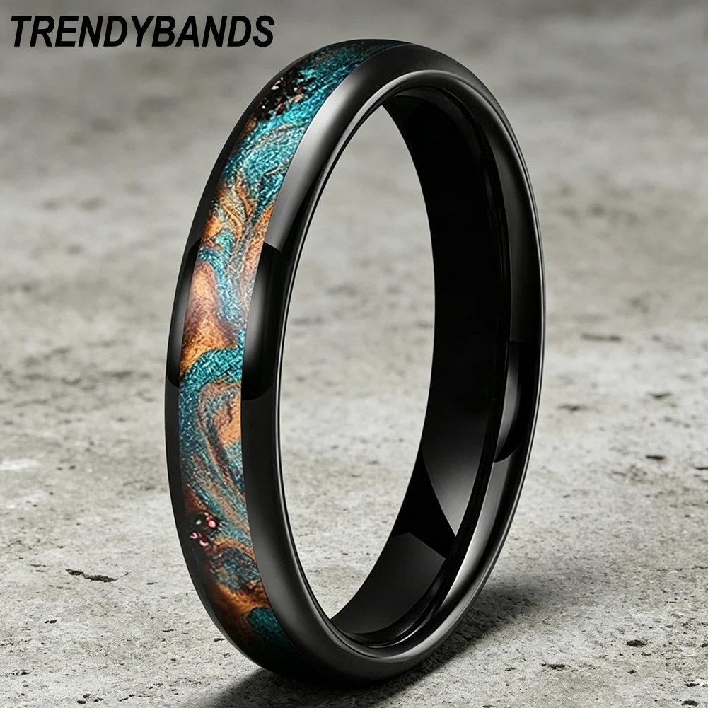 Black 4mm Tungsten Carbide Ring Wholesale Mens Womens Fashion Wedding Bands Beveled Blue Brown Gold Flowing Sand Inlay
Black 4mm Tungsten Carbide Ring Wholesale Mens Womens Fashion Wedding Bands Beveled Blue Brown Gold Flowing Sand Inlay