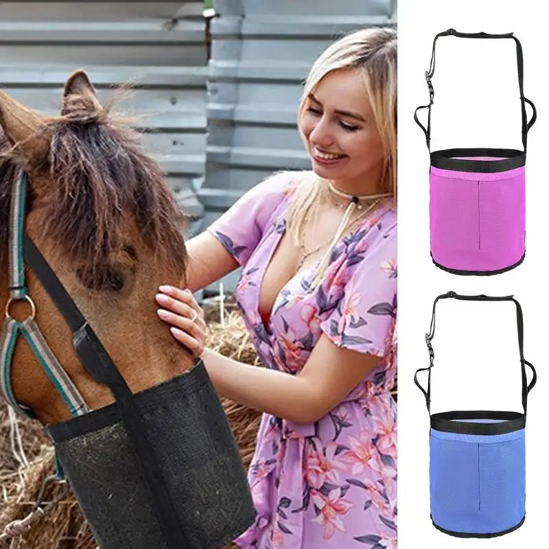 Horse Feed Bags for Grain Horse Feed Bucket and Feeding Bag Slow Feeder Grain Feed Bag Portable and Breathable Feed Rite Bag
Horse Feed Bags for Grain Horse Feed Bucket and Feeding Bag Slow Feeder Grain Feed Bag Portable and Breathable Feed Rite Bag