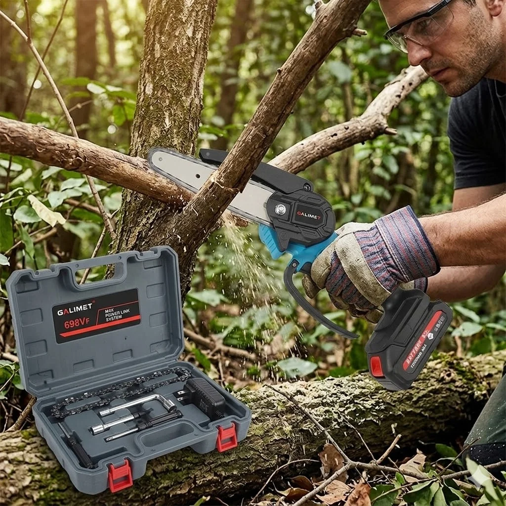 Professional Electric Chain Saw Rechargeable Handheld Pruning Chainsaw 4 6 Inch Cordless Woodworking Saw Portable Brushless Wireless Cutting Tool for Tree Timber Cutter Hardware Tools Supplies
Professional Electric Chain Saw Rechargeable Handheld Pruning Chainsaw 4 6 Inch Cordless Woodworking Saw Portable Brushless Wireless Cutting Tool for Tree Timber Cutter Hardware Tools Supplies