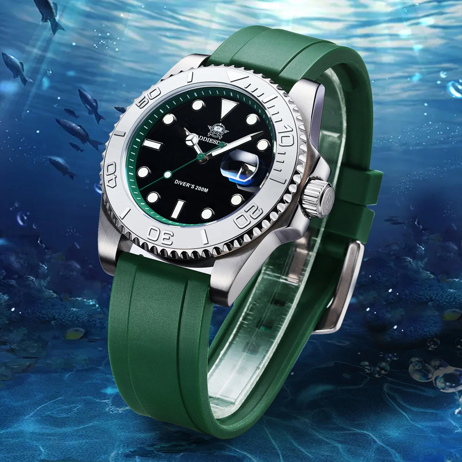 ADDIESDIVE AD2040 Mens Diver Quartz Watch Fashion 200m Waterproof Calendar Display Super Luminous Watches 41mm Rubber Wristwatch
ADDIESDIVE AD2040 Mens Diver Quartz Watch Fashion 200m Waterproof Calendar Display Super Luminous Watches 41mm Rubber Wristwatch