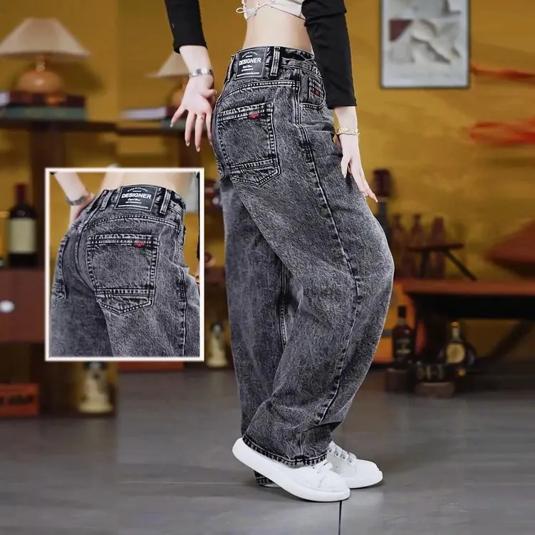 Мужские джинсы в стиле американского ретро, повседневные, свободные, прямые, модные, брендовые, удобные, из хлопкового денима
Мужские джинсы в стиле американского ретро, повседневные, свободные, прямые, модные, брендовые, удобные, из хлопкового денима