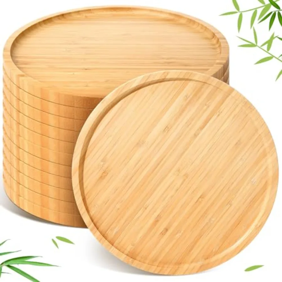12 Pcs Charcuterie Board Bulk Round Wood Trays Bamboo Serving Platter with Rim Polished Wooden Vegetable Platter for Holding Fr
12 Pcs Charcuterie Board Bulk Round Wood Trays Bamboo Serving Platter with Rim Polished Wooden Vegetable Platter for Holding Fr