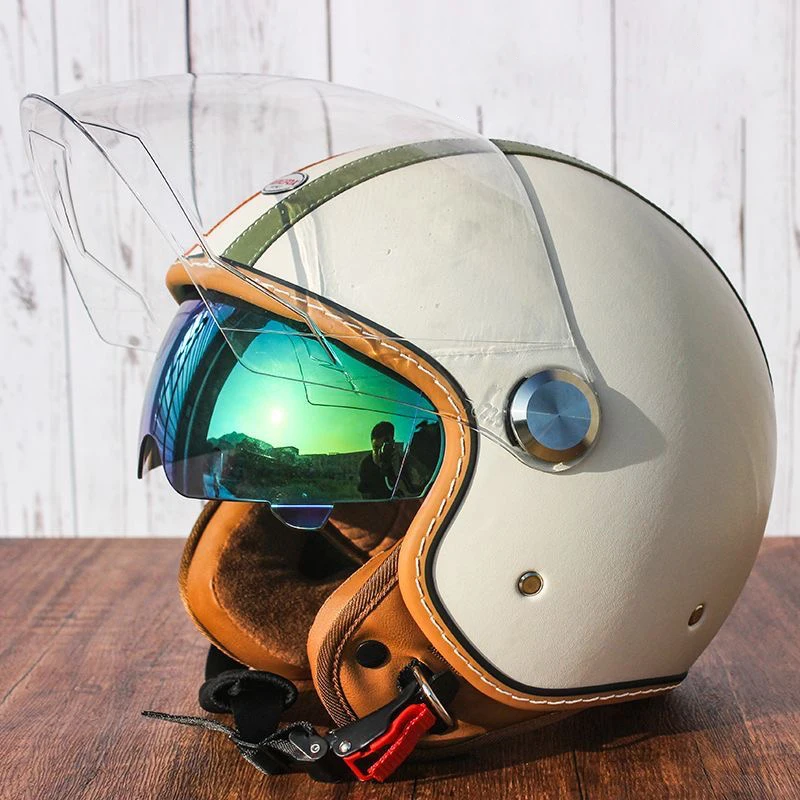 Double Striation Original Motorcycle Helmet Men Lightweight Moto Biker Open Face Helmet Motorcyclist Helmet Retro and Safety
Double Striation Original Motorcycle Helmet Men Lightweight Moto Biker Open Face Helmet Motorcyclist Helmet Retro and Safety