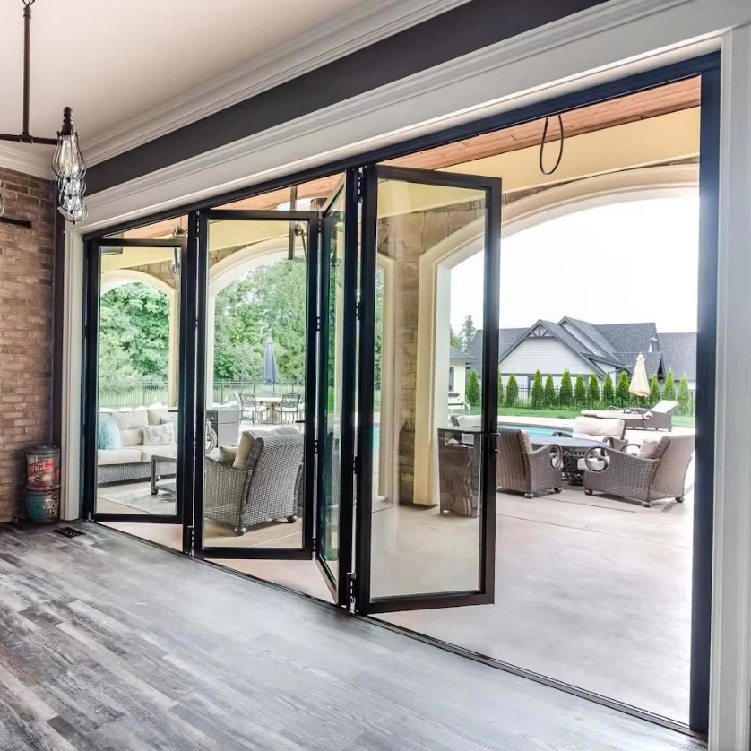 Custom Top Manufacturing Outdoor Folding Doors Thermal Insulated Aluminium Double Tempered Glass Patio Bi-Folding Foldable Door
Custom Top Manufacturing Outdoor Folding Doors Thermal Insulated Aluminium Double Tempered Glass Patio Bi-Folding Foldable Door