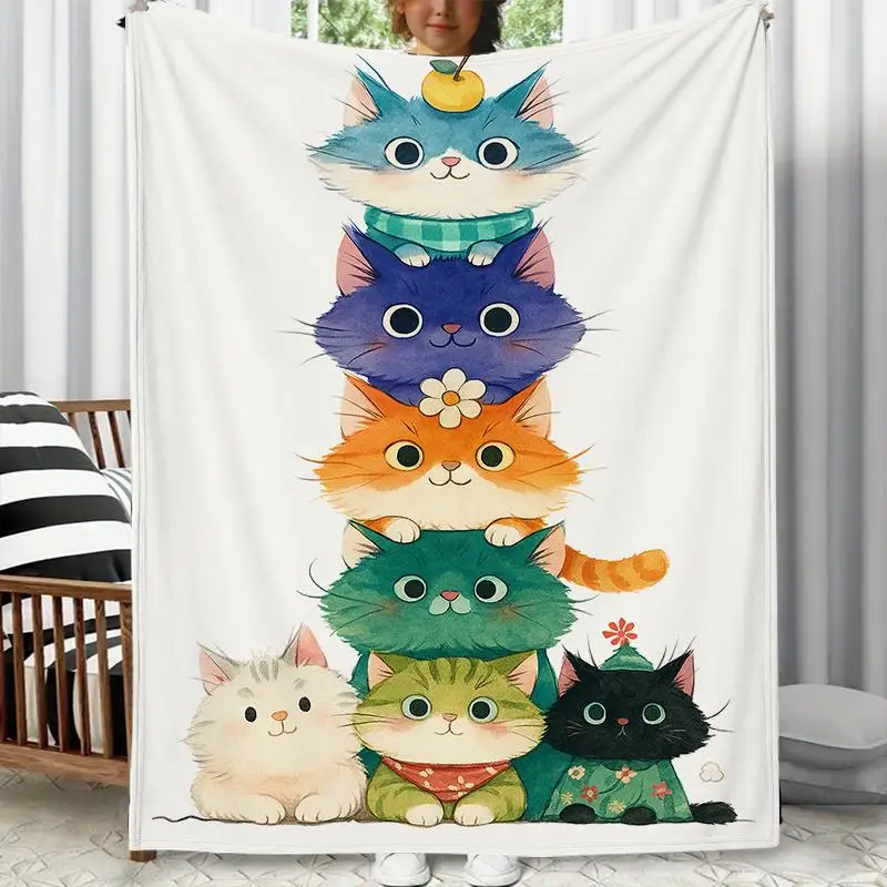 Cartoon cute Stacking Cat pattern Flannel printed blanket suitable for all seasons suitable for living room office sofa travel
Cartoon cute Stacking Cat pattern Flannel printed blanket suitable for all seasons suitable for living room office sofa travel