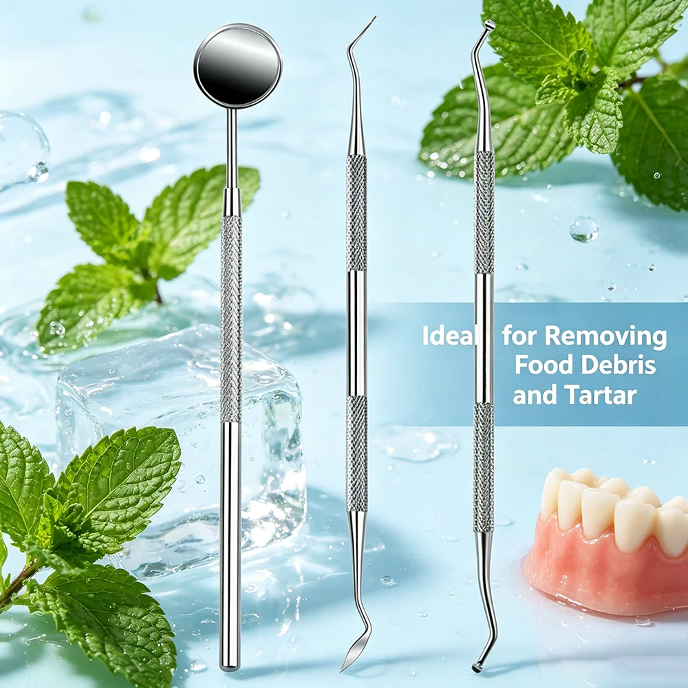 3pcs Stainless Steel Oral Care Kit Multifunctional Household Dental Cleaning Tools Remove Tartar Plaque Stains,Portable Teeth
3pcs Stainless Steel Oral Care Kit Multifunctional Household Dental Cleaning Tools Remove Tartar Plaque Stains,Portable Teeth