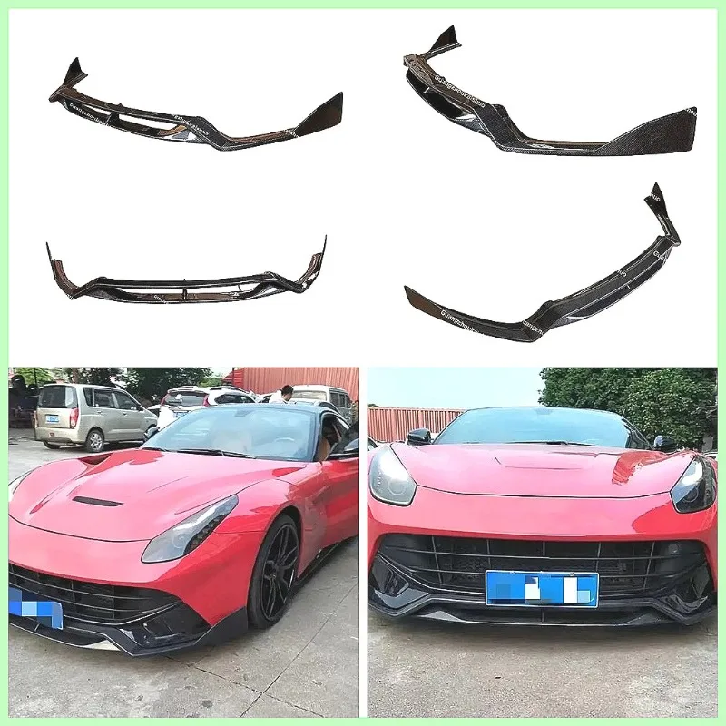 Спойлер переднего бампера из карбона 3K для Ferrari F12, в стиле DMC, элемент обвеса
Спойлер переднего бампера из карбона 3K для Ferrari F12, в стиле DMC, элемент обвеса