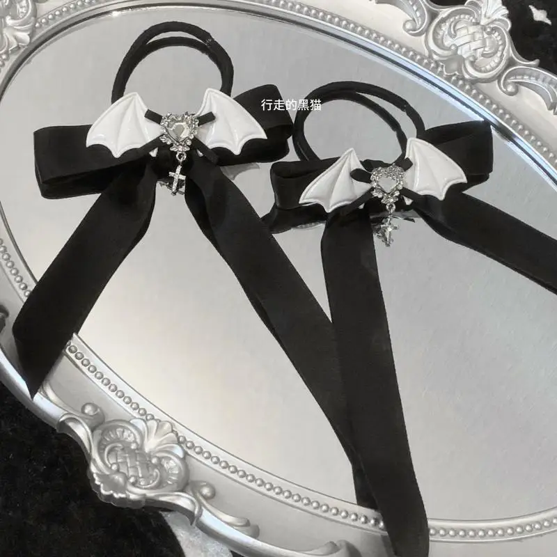 lolita bow Headwear Rhinestone cross Devil wings scrunchy hand made Kc Hair Accessories Subculture Spicy Girls Headdress
lolita bow Headwear Rhinestone cross Devil wings scrunchy hand made Kc Hair Accessories Subculture Spicy Girls Headdress