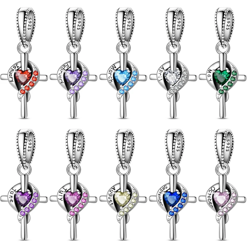 Fit Original 925 Sterling Silver Charms Beads Cross Birthday Stone Pendant 1-12 Month Charms For Women Fine DIY Jewelry Gifts
Fit Original 925 Sterling Silver Charms Beads Cross Birthday Stone Pendant 1-12 Month Charms For Women Fine DIY Jewelry Gifts