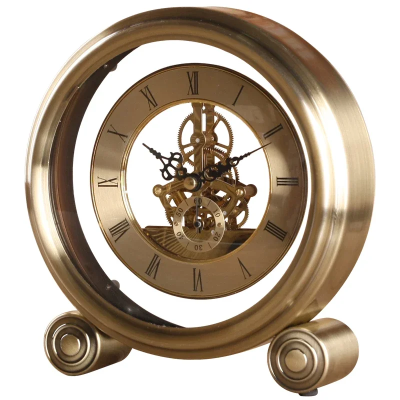 Retro Bedside Clock Living Room Clock Transparent Mechanical Movement Clock
Retro Bedside Clock Living Room Clock Transparent Mechanical Movement Clock