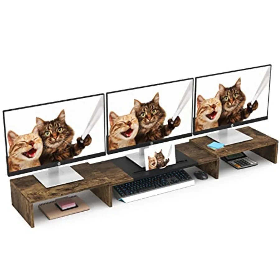 Triple Dual Monitor Stand Riser, Extra Long Monitor Stand for 1~2~3 Monitors, Monitor Stand with Length and Angle Adjustable, 3
Triple Dual Monitor Stand Riser, Extra Long Monitor Stand for 1~2~3 Monitors, Monitor Stand with Length and Angle Adjustable, 3