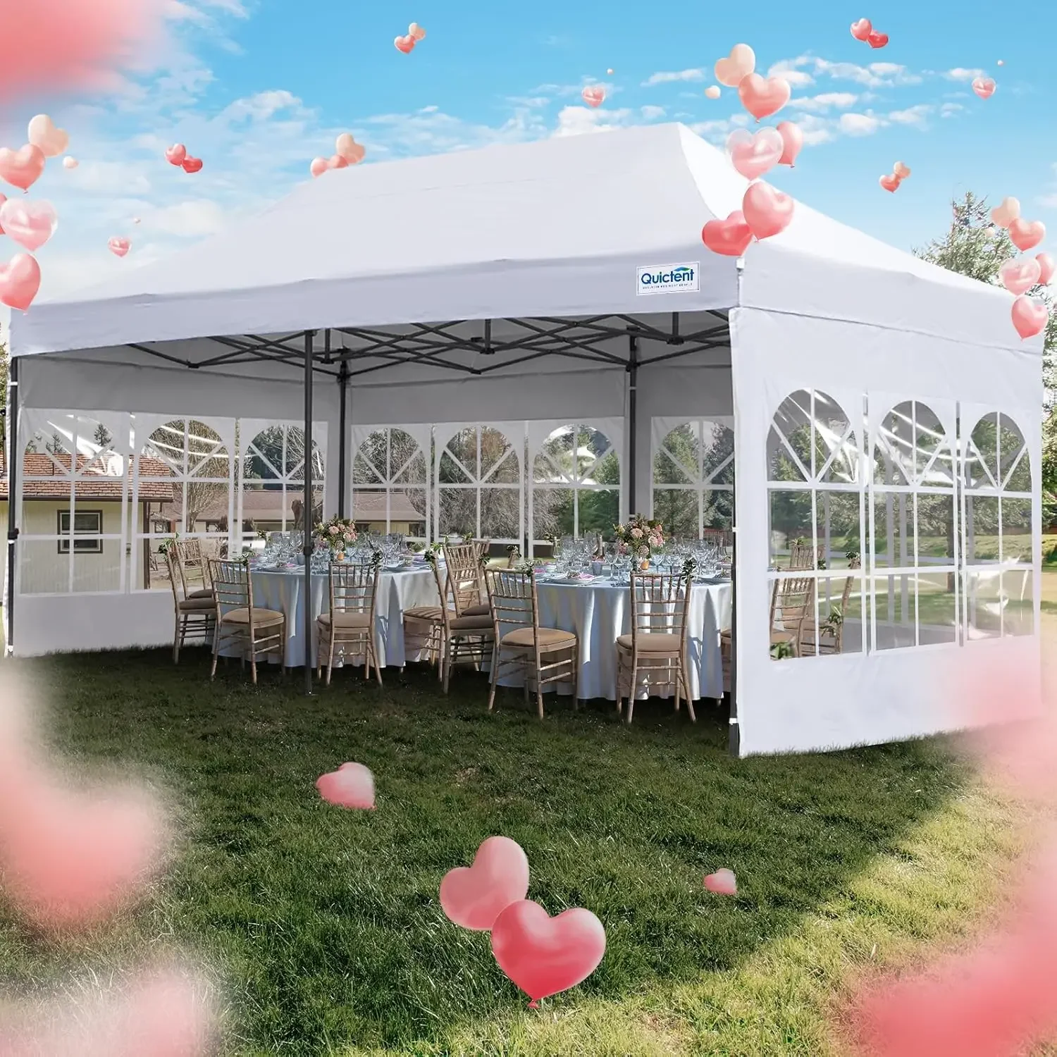 10x20 Pop up Canopy with Sidewalls, Heavy Duty Enclosed Instant Canopy Tents for Parties, Higher Top to Speed up Water, White
10x20 Pop up Canopy with Sidewalls, Heavy Duty Enclosed Instant Canopy Tents for Parties, Higher Top to Speed up Water, White