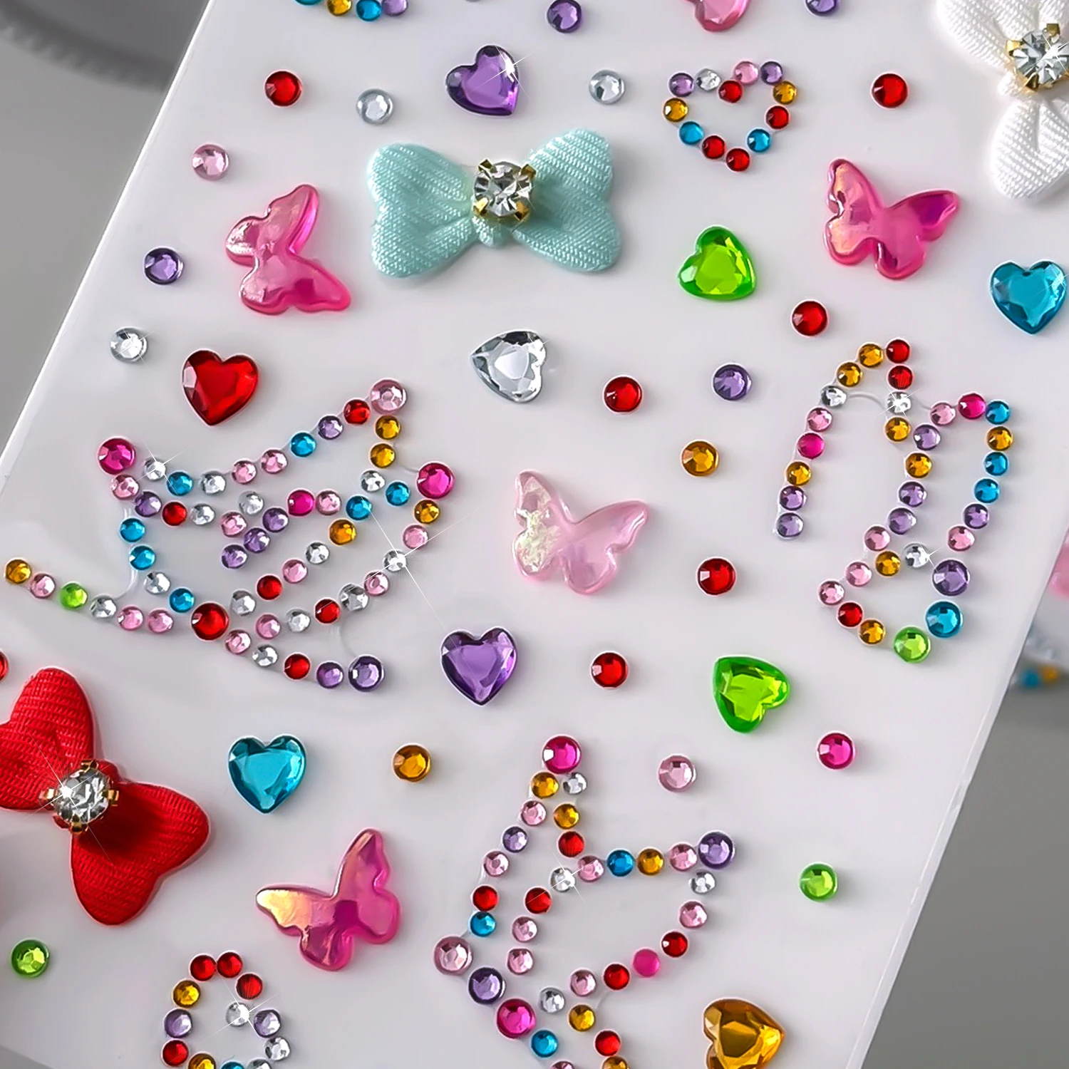 1/3pcs Colorful Mixed Crystal Diamond Tattoo Stickers 3D Resin Butterfly Heart Spinning Fabric Bow Rhinestone Makeup Eye&Facial
1/3pcs Colorful Mixed Crystal Diamond Tattoo Stickers 3D Resin Butterfly Heart Spinning Fabric Bow Rhinestone Makeup Eye&Facial
