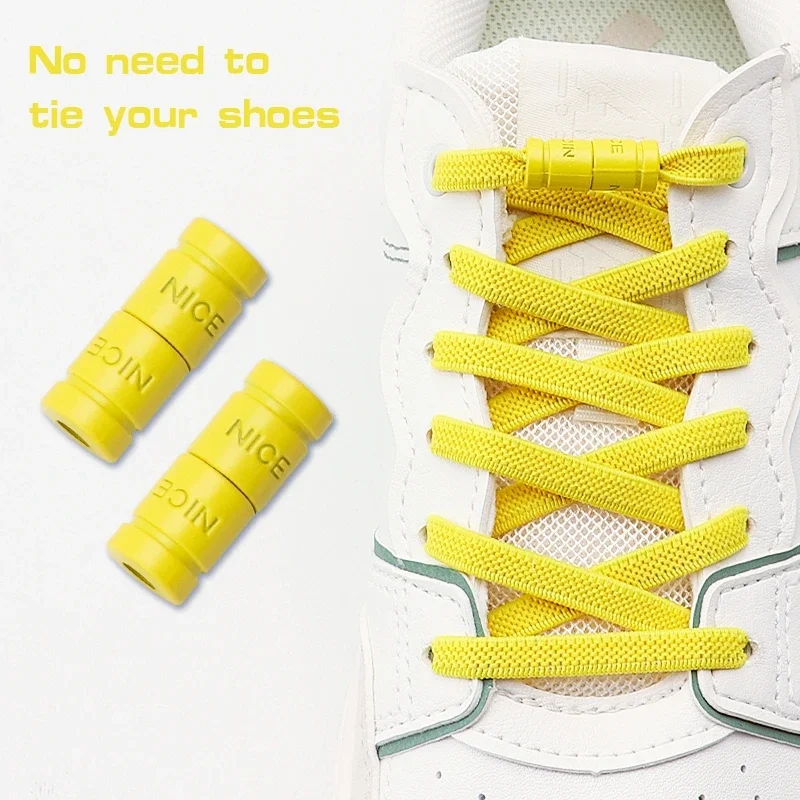 Round Elastic No-Tie Shoelaces with Capsule Buckle for Sneakers - Suitable for Kids & Adult Shoes 6mm Width New Accessory 1 Pair
Round Elastic No-Tie Shoelaces with Capsule Buckle for Sneakers - Suitable for Kids & Adult Shoes 6mm Width New Accessory 1 Pair