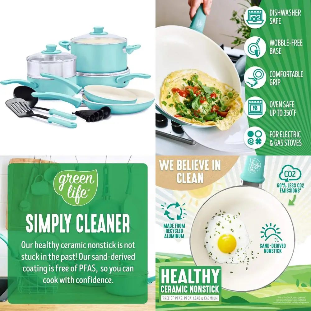 soft grip healthy ceramic nonstick 12 piece cookware pots and pans set, pfas-free, dishwasher safe, turquoise
soft grip healthy ceramic nonstick 12 piece cookware pots and pans set, pfas-free, dishwasher safe, turquoise