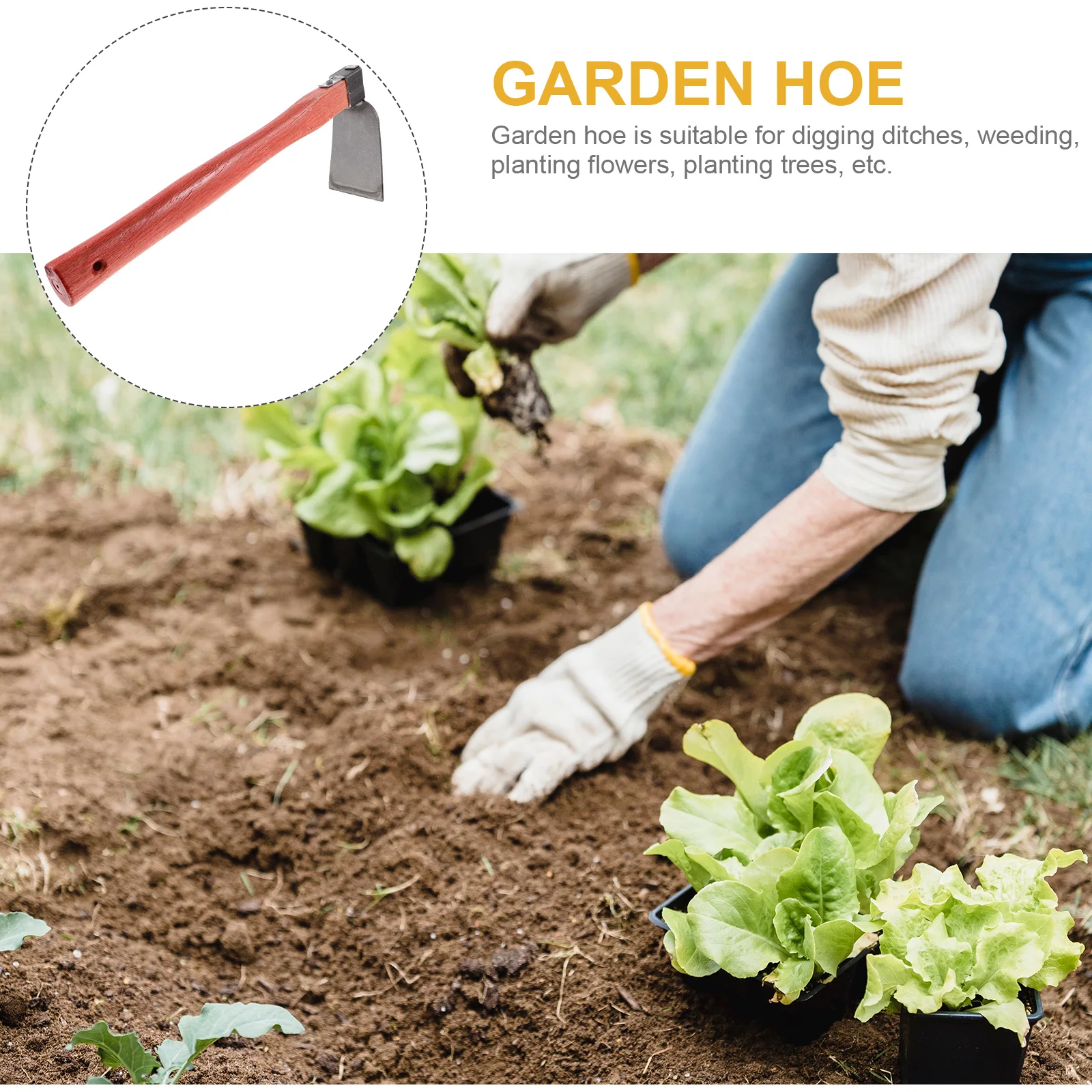 Wooden Hoe Durable Iron Wood Material Perfect for Gardening Digging Weeding Planting Flowers Trees Compact
Wooden Hoe Durable Iron Wood Material Perfect for Gardening Digging Weeding Planting Flowers Trees Compact