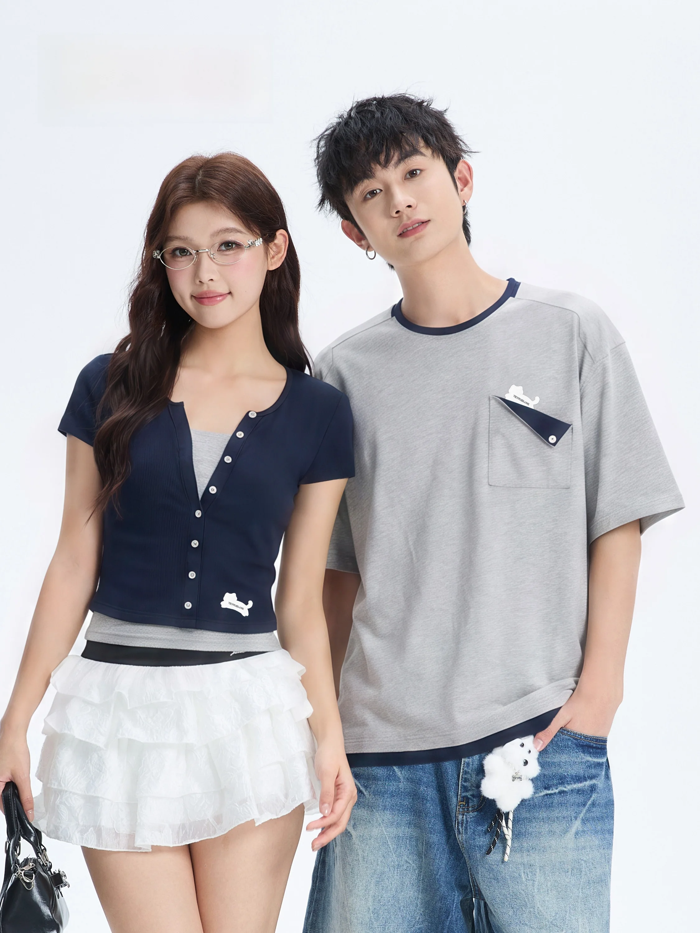 Couple's Short Sleeve T-Shirt Asymmetrical Splicing Design Slimming Top Cotton Blend Comfortable Breathable Casual Wear
Couple's Short Sleeve T-Shirt Asymmetrical Splicing Design Slimming Top Cotton Blend Comfortable Breathable Casual Wear