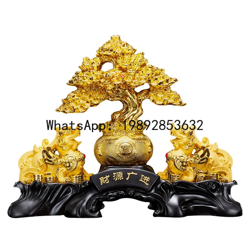ZF Living Room Wealth-Attracting Money Tree Ornament, High-End Golden Pixiu, Brings Fortune, Great Luck for Business Opening,
ZF Living Room Wealth-Attracting Money Tree Ornament, High-End Golden Pixiu, Brings Fortune, Great Luck for Business Opening,