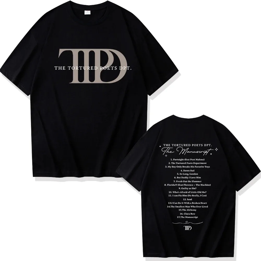 2024 New Album The Tortured Poets Department T Shirt Fashion Men Harajuku Vintage T-Shirt Women High Quality Cotton Tees Shirts
2024 New Album The Tortured Poets Department T Shirt Fashion Men Harajuku Vintage T-Shirt Women High Quality Cotton Tees Shirts
