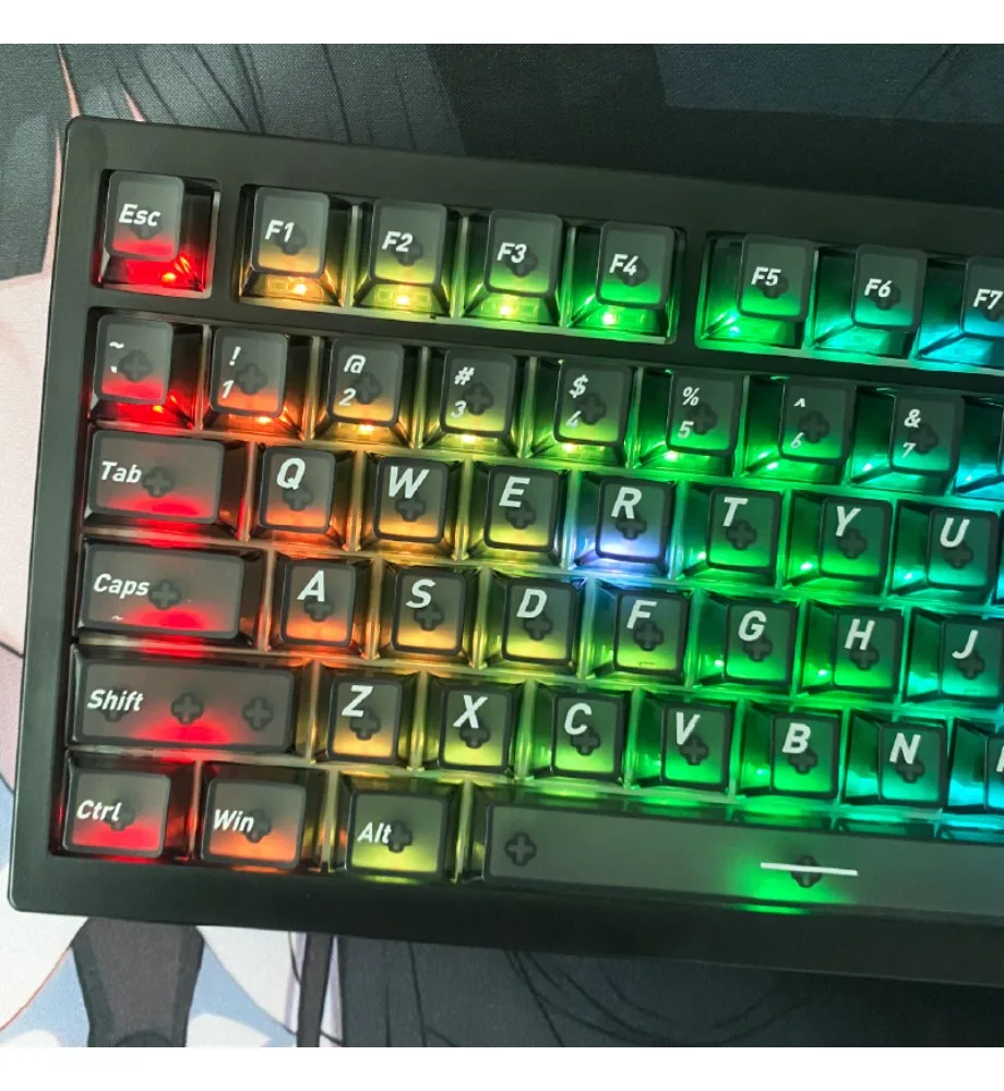 Keycap Personality Keycap Four-sided light transmission Customized 119-key mechanical keyboard DIY accessories Keycap Black
Keycap Personality Keycap Four-sided light transmission Customized 119-key mechanical keyboard DIY accessories Keycap Black