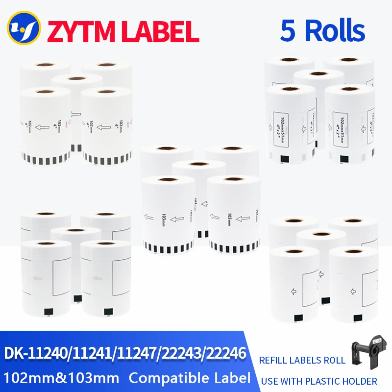 5Rolls Brother Compatible DK-11247/DK-11240/DK-11241/DK-22243/DK-22246 Label For Thermal Printer QL-1100 QL-1110
5Rolls Brother Compatible DK-11247/DK-11240/DK-11241/DK-22243/DK-22246 Label For Thermal Printer QL-1100 QL-1110