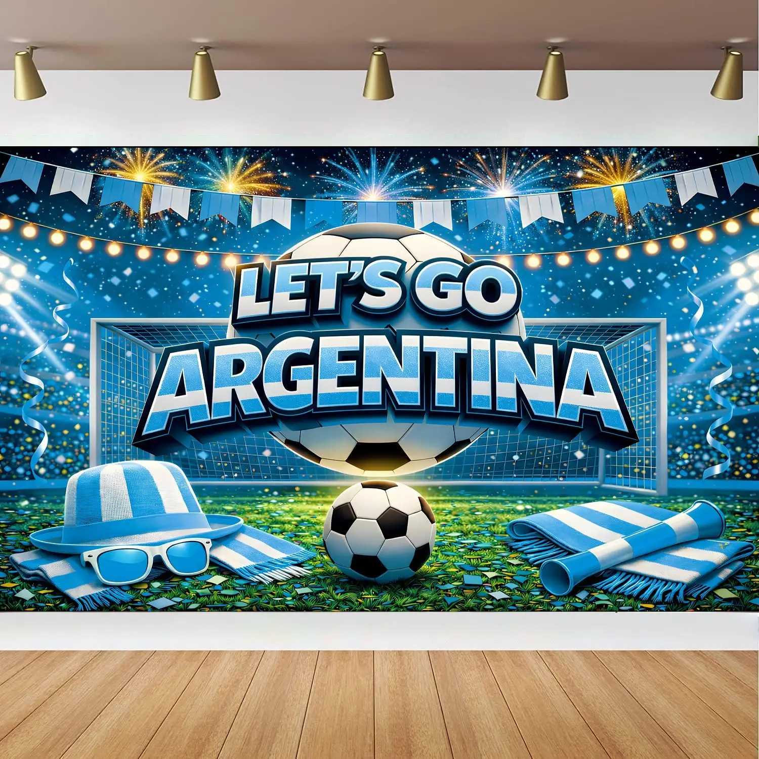 Argentina Watch Backdrop 71 X 43 Inch, LETS GO ARGENTINA Soccer Party Decorations Banner, Fan Tournament Decor For Birthday
Argentina Watch Backdrop 71 X 43 Inch, LETS GO ARGENTINA Soccer Party Decorations Banner, Fan Tournament Decor For Birthday
