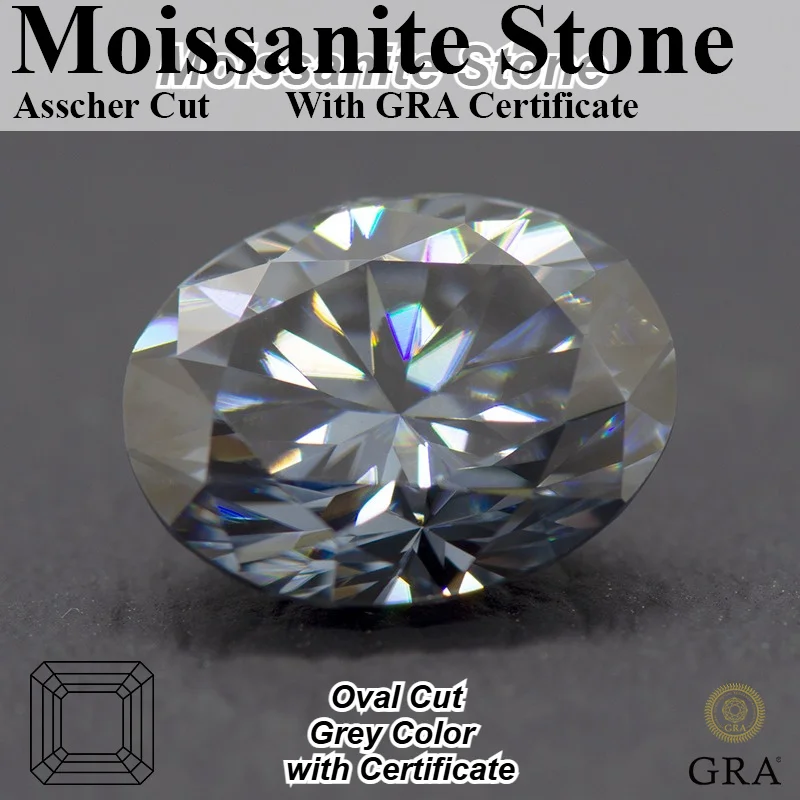 Moissanite Stone Oval Cut Grey Color VVS1 High-quality DIY Charms Jewelry Making Main Materials with Certificate
Moissanite Stone Oval Cut Grey Color VVS1 High-quality DIY Charms Jewelry Making Main Materials with Certificate