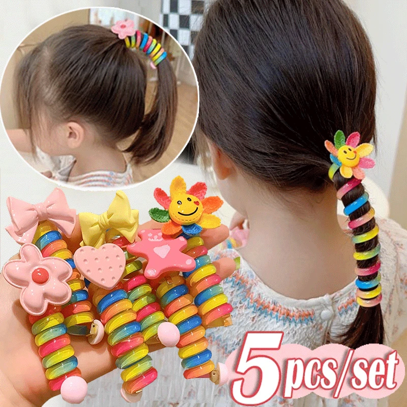 5pcs Girls Spiral Coil Hair Rope Hair Accessories Telephone Line Hair Loop Head Rope Colorful Elastic Bands Flower Bow Headdress
5pcs Girls Spiral Coil Hair Rope Hair Accessories Telephone Line Hair Loop Head Rope Colorful Elastic Bands Flower Bow Headdress