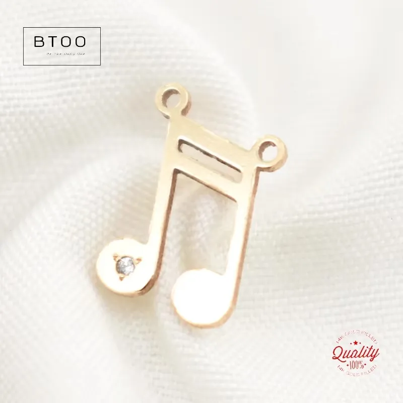 14K Gold Filled Musical Mote Charm Gold Pendant For Bracelet Necklace Earring DIY Jewelry Tarnish Resistant Jewelry Findings
14K Gold Filled Musical Mote Charm Gold Pendant For Bracelet Necklace Earring DIY Jewelry Tarnish Resistant Jewelry Findings