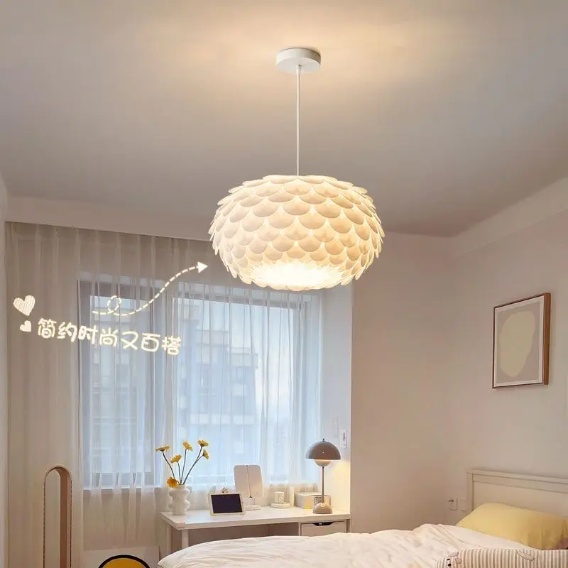 New trendy cream-colored fish-scale pendant lamp, suitable for bedroom and dining room, simple and modern, creative designer dec
New trendy cream-colored fish-scale pendant lamp, suitable for bedroom and dining room, simple and modern, creative designer dec
